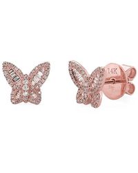 Sabrina Designs - 14k Rose Gold 0.43 Ct. Tw. Diamond Butterfly Studs - Lyst