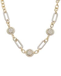Juvell - 18k Two-tone Plated Cz Twisted Cable Necklace - Lyst
