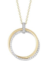 Reiss - Circle Of Love 14k 0.50 Ct. Tw. Diamond Necklace - Lyst