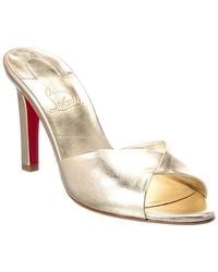 Christian Louboutin - Fanny Slide 85 Leather Sandal - Lyst
