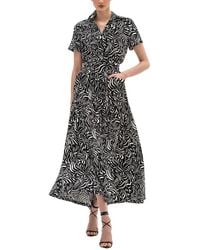 BGL - Sleeveless Linen-Blend Midi Dress - Lyst