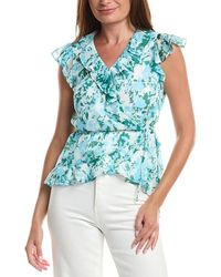 Cece - Ruffle Wrap Top - Lyst