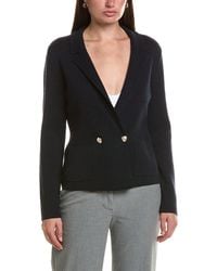 Bruno Magli - Contrast Trim V-neck Wool Cardigan - Lyst