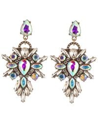 Eye Candy LA - Glass Crystal Lexy Statement Earrings - Lyst