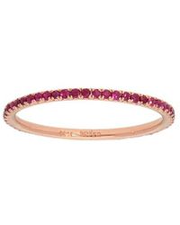 Nephora - 14k Rose Gold 0.58 Ct. Tw. Diamond & Ruby Stackable Eternity Ring - Lyst