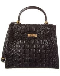 Tiffany & Fred Paris - Alligator-embossed Leather Shoulder Bag - Lyst