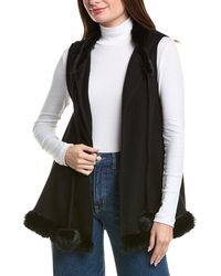 La Fiorentina - Knit Wool & Rabbit Fur Cape - Lyst
