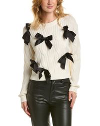 Alice + Olivia - Alice + Olivia Beau Relaxed Cable Wool-blend Sweater - Lyst