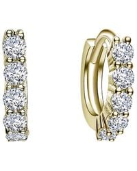 Rachel Glauber - 14k Plated Cz Hoops - Lyst