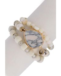 Saachi - Howlite Marble Set Bracelet - Lyst