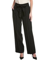 Vince - Belted Linen-Blend Pull-On Pant - Lyst