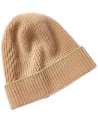 Portolano - Lurex Ribbed Cashmere Beanie - Lyst