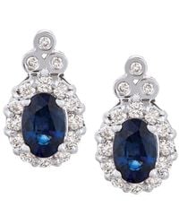 Le Vian - Le Vian 14k Vanilla Gold 1.40 Ct. Tw. Diamond & Sapphire Earrings - Lyst