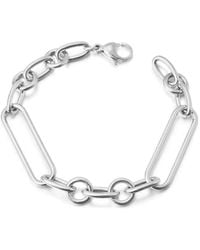 Jane Basch - Cool Steel Stainless Steel Paperclip Link Bracelet - Lyst