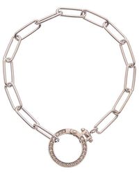Meshmerise - 18k Over Silver 0.15 Ct. Tw. Diamond Link Toggle Bracelet - Lyst