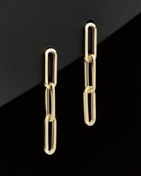Italian Gold - 14k Paperclip Drop Earrings - Lyst