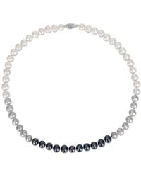 Pearls - Silver 7.5-8mm Pearl Necklace - Lyst