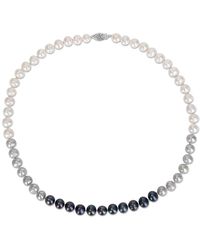 Pearls - Silver 7.5-8mm Pearl Necklace - Lyst