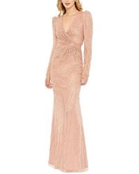 Mac Duggal - Sequined Wrap A-Line Gown - Lyst