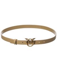 Pinko Love Berry Simply Leather Belt - Natural