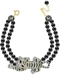 Eye Candy LA - The Luxe Collection Onyx Crystal Leopard Statement Necklace - Lyst