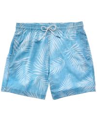 Trunk - S Surf & Swim Co. Chambray Palm Leaf Sano Swim Short - Lyst