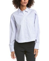 10 Crosby Derek Lam - Estrella Striped Cropped Button-Up Shirt - Lyst
