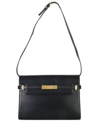 Saint Laurent - Black Leather Medium Manhat Shoulder Bag (authentic Pre-loved) - Lyst