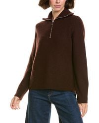 InCashmere - Zip Polo Box Stitch Wool & Cashmere-Blend Pullover - Lyst