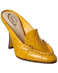 Tod's - Croc-Embossed Leather Mule - Lyst