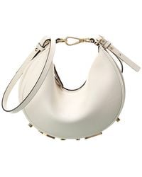 Fendi - Graphy Mini Leather Hobo Bag - Lyst