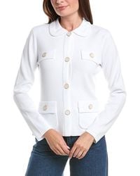 St. John - Four Pocket Collared Jacket - Lyst