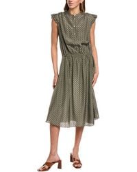 Officine Generale - Officine Generale Alexane Silk Midi Dress - Lyst