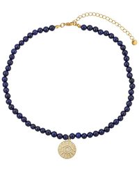 Eye Candy LA - The Luxe Collection Agate Gabriela Evil Eye Necklace - Lyst