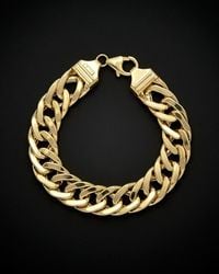Italian Gold - 14k Semi-solid Curb Link Bracelet - Lyst