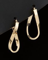 Italian Gold - 14k Italian Tri-tone Gold Twisted Oval Hoops - Lyst