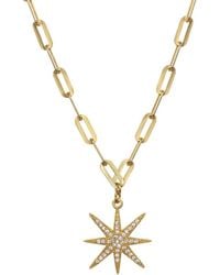 Rachel Reinhardt Jewelry - 14k Over Silver Cz Princess Collar Necklace - Lyst