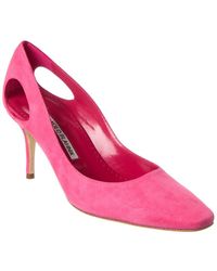 Manolo Blahnik - Toplaca 70 Suede Pump - Lyst