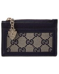 Gucci - Luce Gg Canvas & Leather Card Case - Lyst