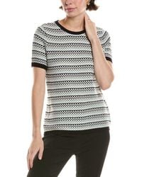 Anne Klein - Petite Short Sleeve Sweater Top - Lyst