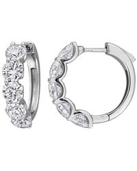 Lab Grown Diamonds - Created Forever 14K 5.00 Ct. Tw. Lab-Grown Diamond Hoop Earrings - Lyst
