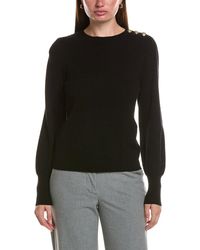 Bruno Magli - Button Shoulder Wool & Cashmere-blend Sweater - Lyst