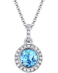 Diana M. Jewels - Fine Jewelry 14k 0.82 Ct. Tw. Diamond & Topaz Necklace - Lyst