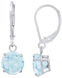 MaxColor - 10k 3.60 Ct. Tw. Aquamarine Dangle Earrings - Lyst