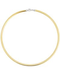 Italian Gold - 14k Two-tone Reversible Necklace - Lyst