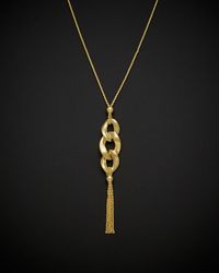 Italian Gold - 14k Tassel Necklace - Lyst
