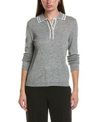Bruno Magli - Double Tipped Wool & Cashmere-blend Polo Sweater - Lyst