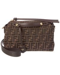 Fendi - By The Way Soft Medium Ff Jacquard & Leather Shoulder Bag - Lyst