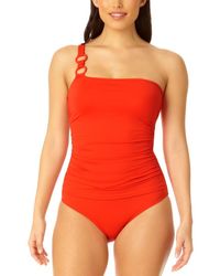 Anne Cole - Ring Strap Assymetric One-piece - Lyst