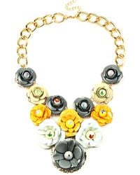 Eye Candy LA - Botanical Yellow Bib Necklace - Lyst